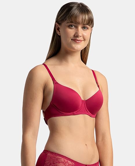 Jockey 1832 Women’s Wired Padded Microfiber Bra – Medium Coverage Multiway Backless Design